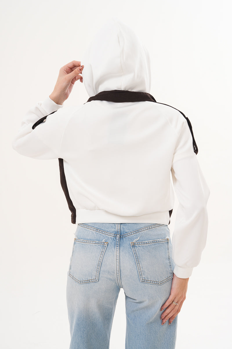 Kahverengi Kapüşonlu Trençkot