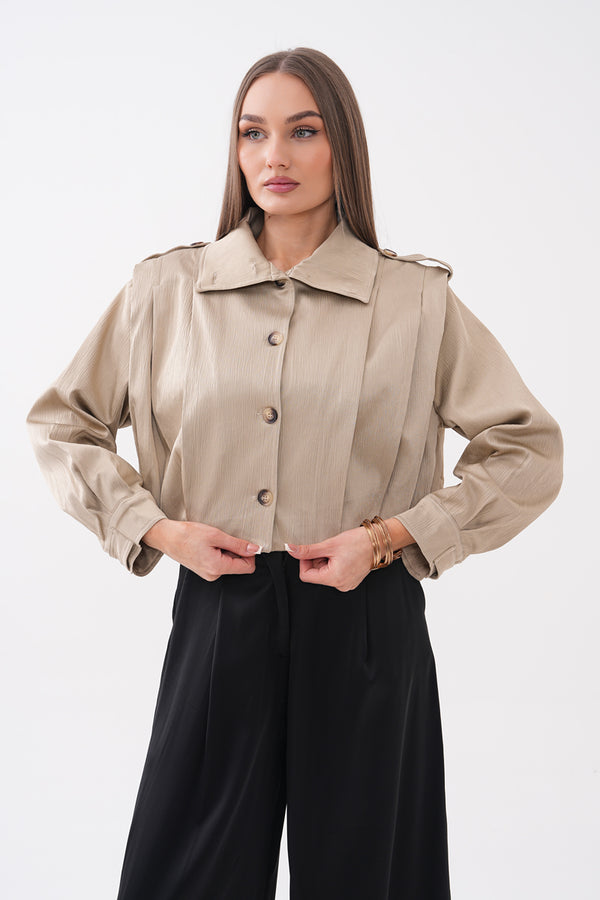 Taş Rengi Trençkot Ceket