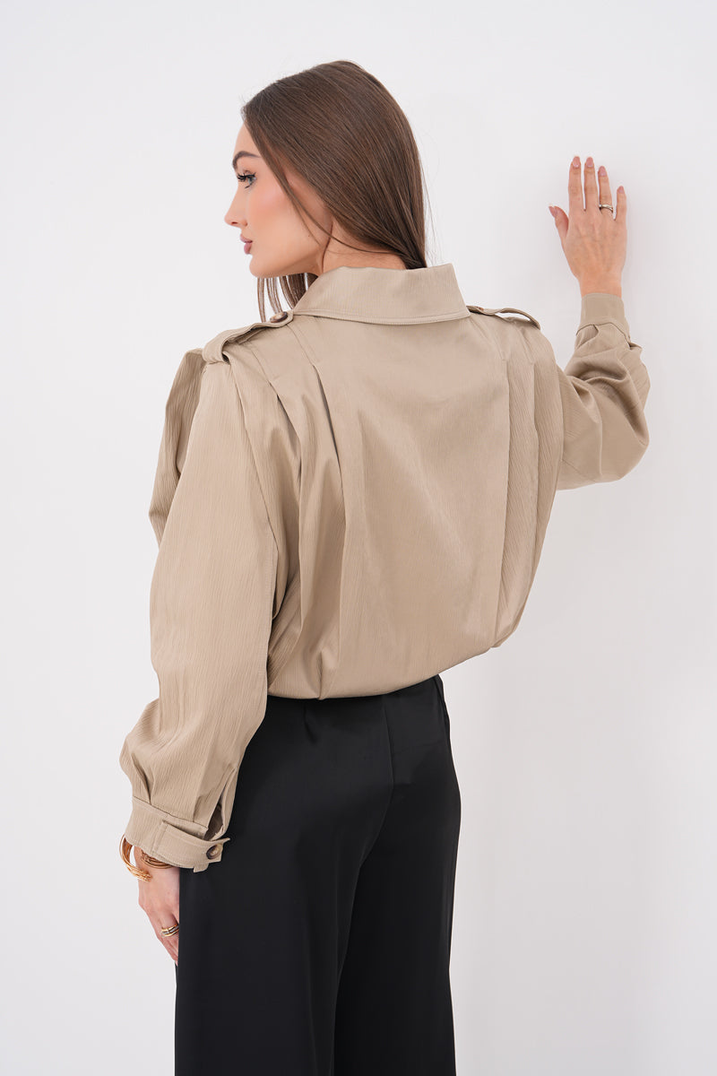 Taş Rengi Trençkot Ceket