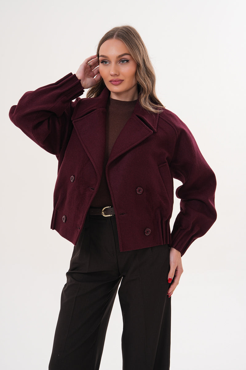 M.model Bordo Kisa Kaşe Kaban