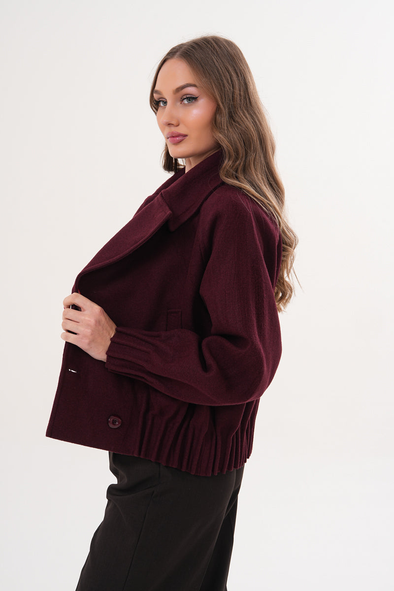 M.model Bordo Kisa Kaşe Kaban