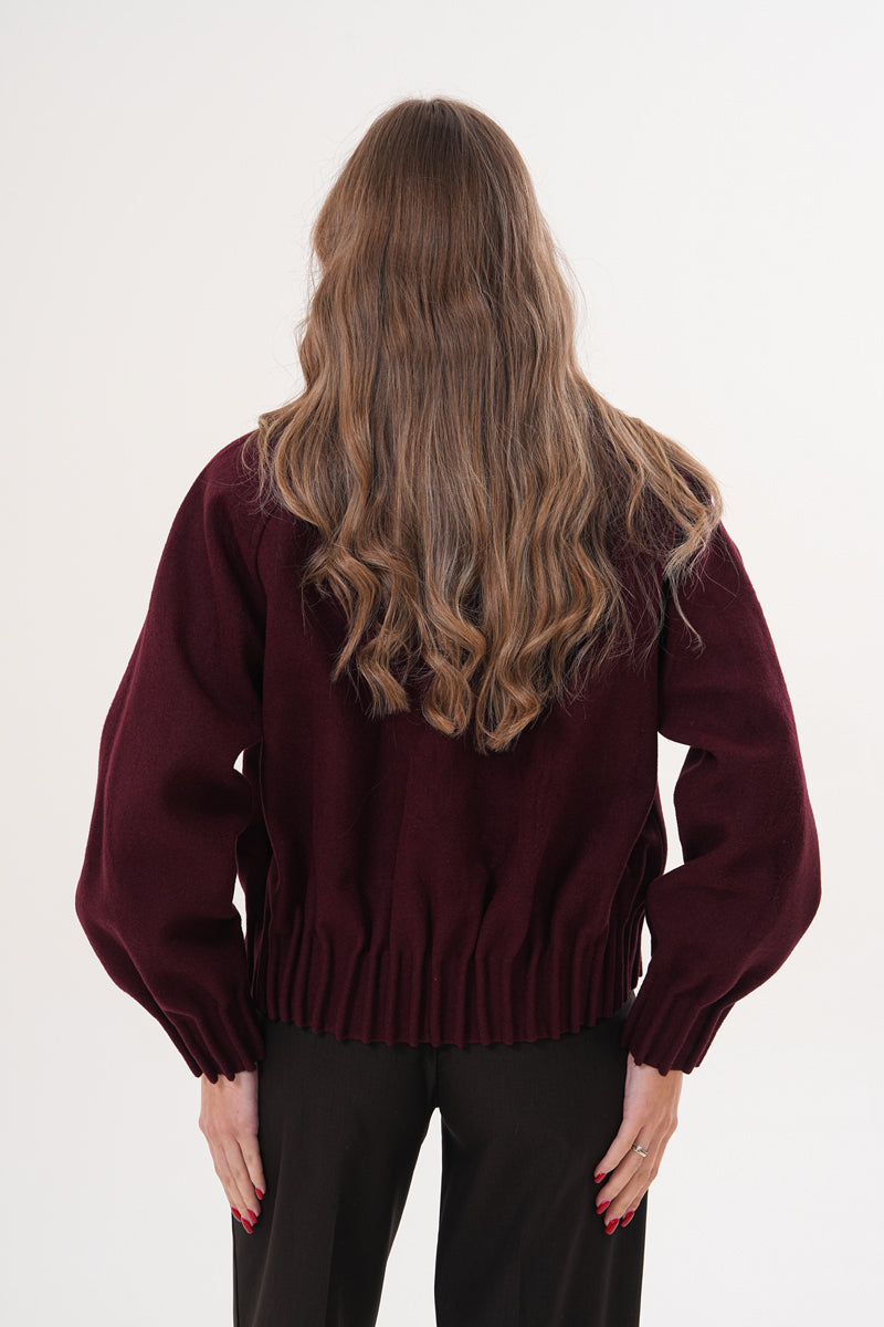 M.model Bordo Kisa Kaşe Kaban