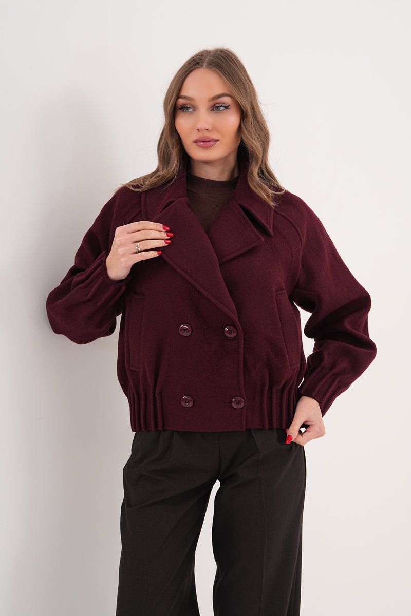 M.model Bordo Kisa Kaşe Kaban