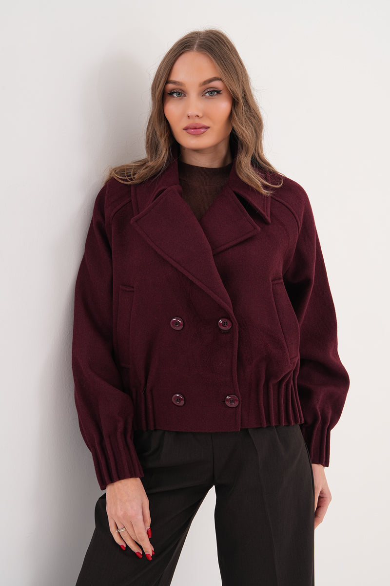 M.model Bordo Kisa Kaşe Kaban