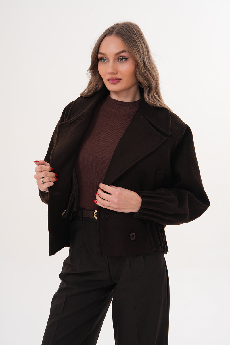 M.MODEL KAHVERENGİ KISA KAŞE KABAN