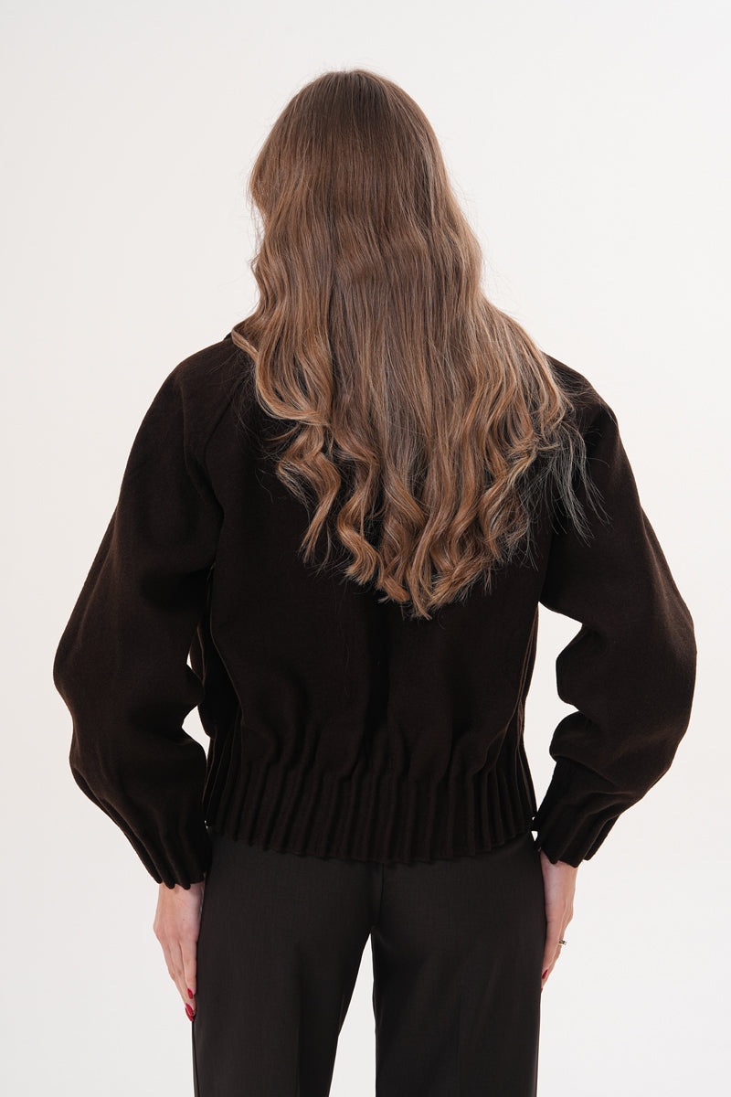 M.model Kahverengi Kisa Kaşe Kaban