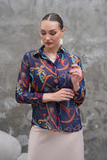 Şifon Desenli gömlek