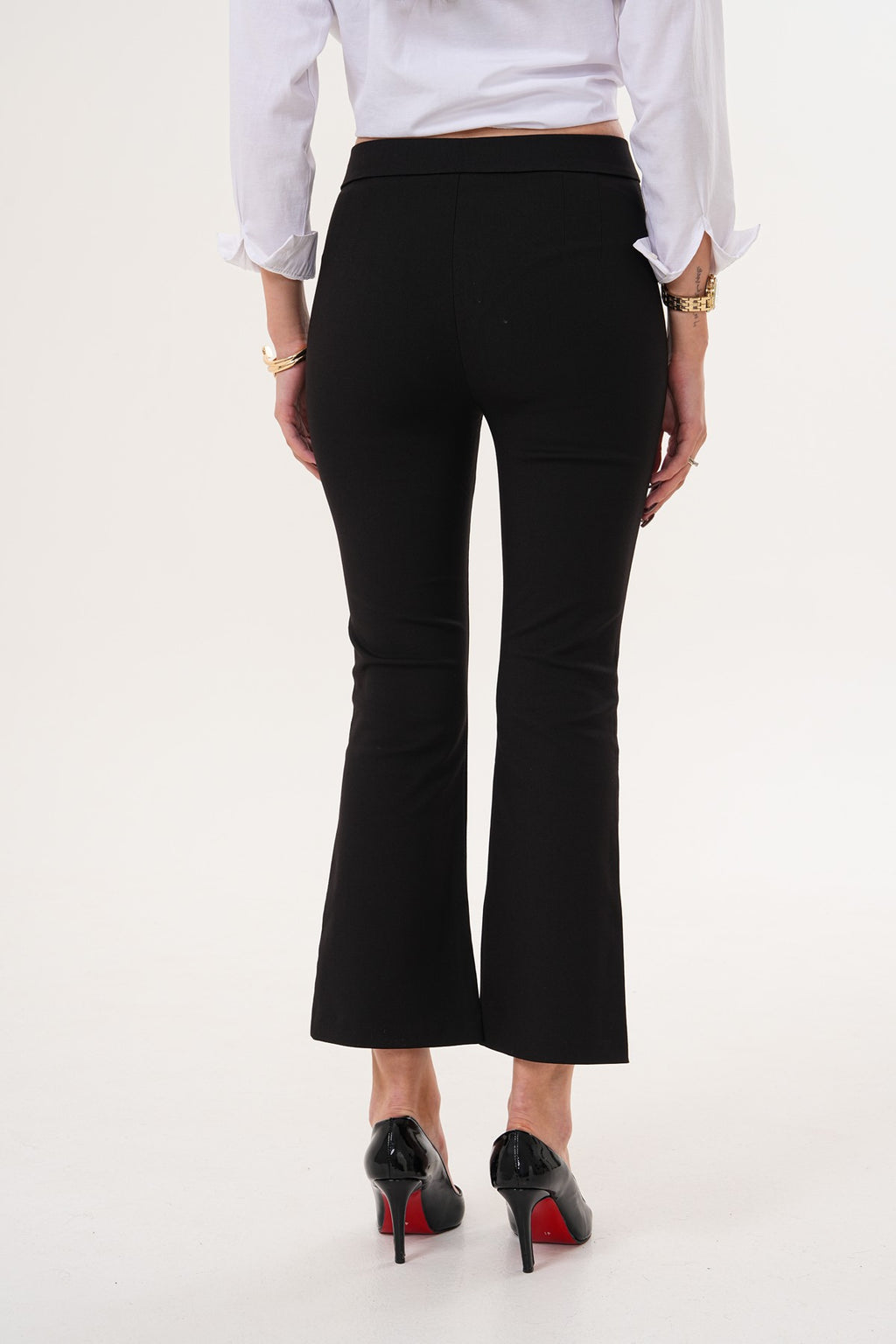 Siyah Crop Pantolon