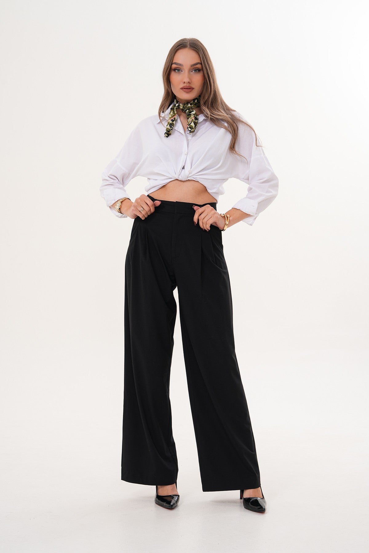 Siyah Palazzo Pantolon