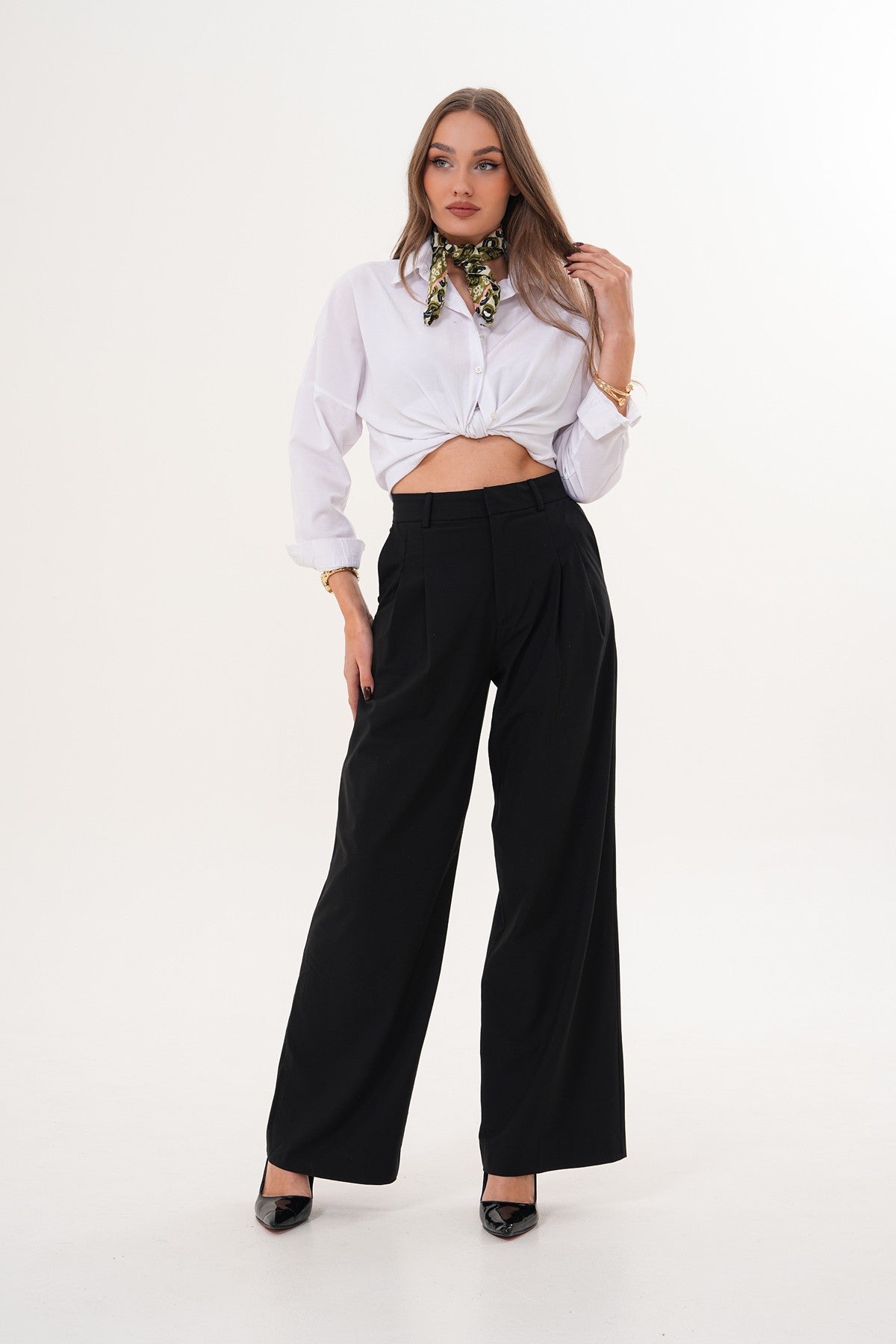 Siyah Palazzo Pantolon