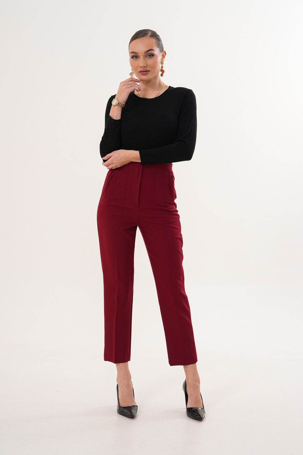 Bordo Havuç Pantolon